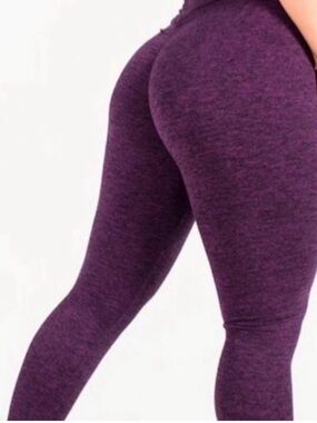 Celestial Bodiez Plum Purple High-Waist Seamless Leggings